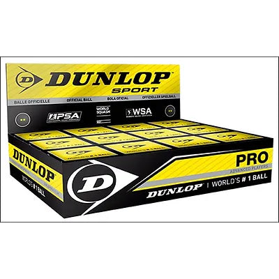 Dunlop double yellow squash balls